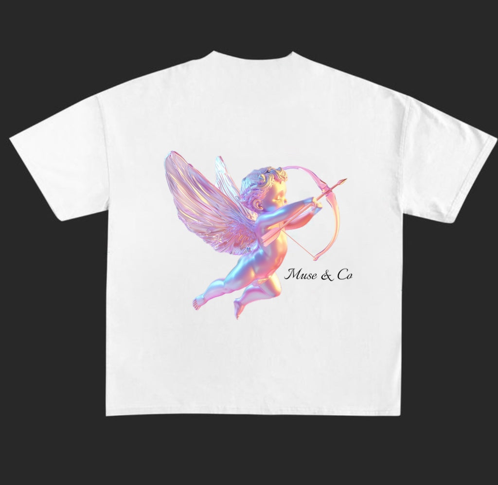 Cupid White Tee